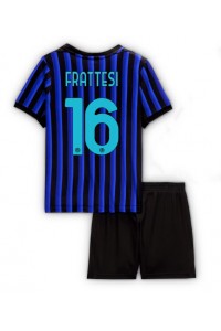 Inter Milan Davide Frattesi #16 Jalkapallovaatteet Lasten Kotipeliasu 2025-26 Lyhythihainen (+ Lyhyet housut)